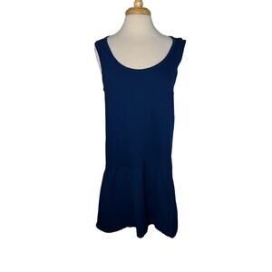 AMADI Anthropologie Royal Blue Cotton Sleeveless Asymmetric Dress Size Large